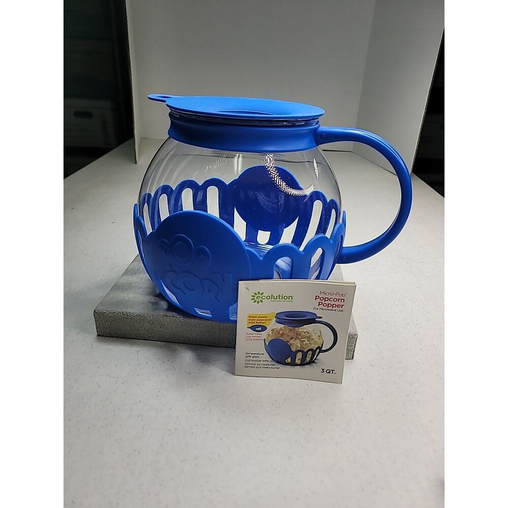 Ecolution Micro-Pop 3 Quart Microwave Popcorn Popper - Blue